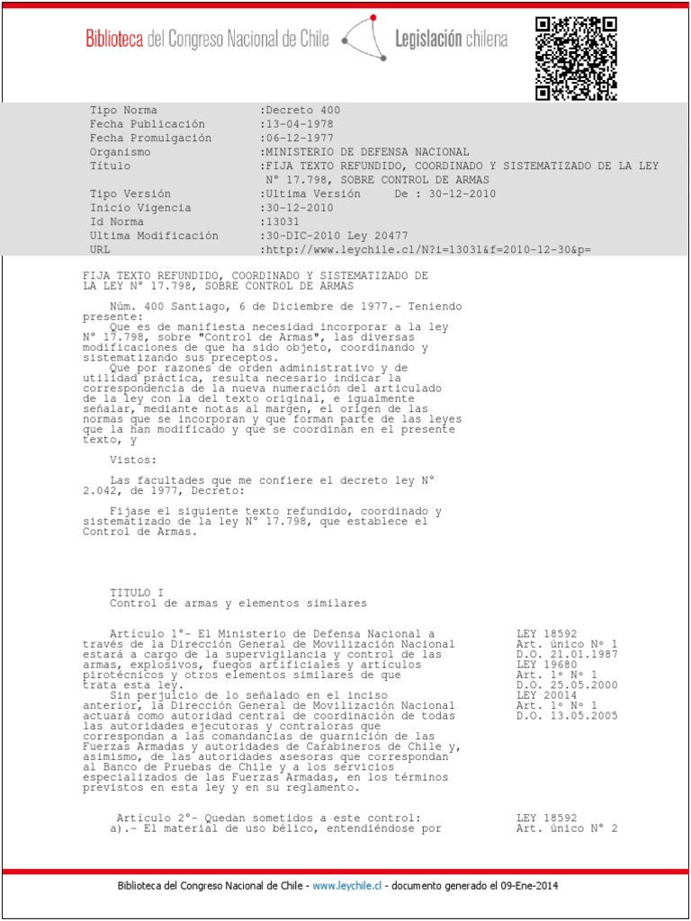 Ley que fija texto refundido, coordinado y sistematizado de la Ley N