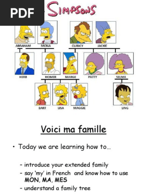 2 1 Simpsons Family Members Grammatical Gender Linguistic Typology
