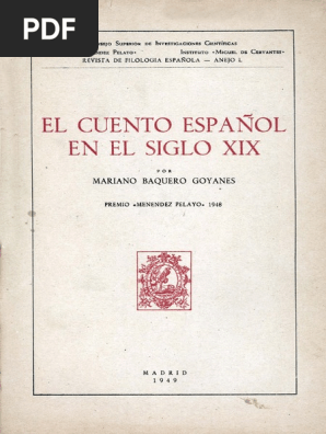 El Cuento Español En El Siglo Xix Cuentos Novelas - 
