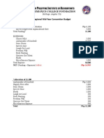 J P I A: Systems Plus College Foundation Regional Mid-Year Convention Budget