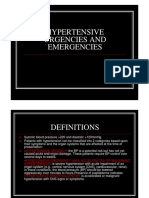 Hypertensive Urgencies and Emergencies