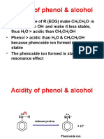 Acidity of Phenol & Alcohol