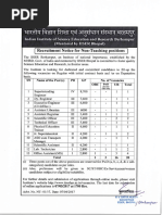 Advertisement for the Non Teaching Positions for IISER Berhampur