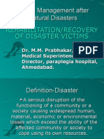 Rehab and Recovery Policies in Disaster