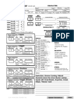 Character Sheet Rogue