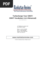 MR GMAT Vocabulary Advanced List