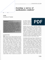 Understanding Learning: A Survey of Undergraduate Mathematics Students' Perceptions