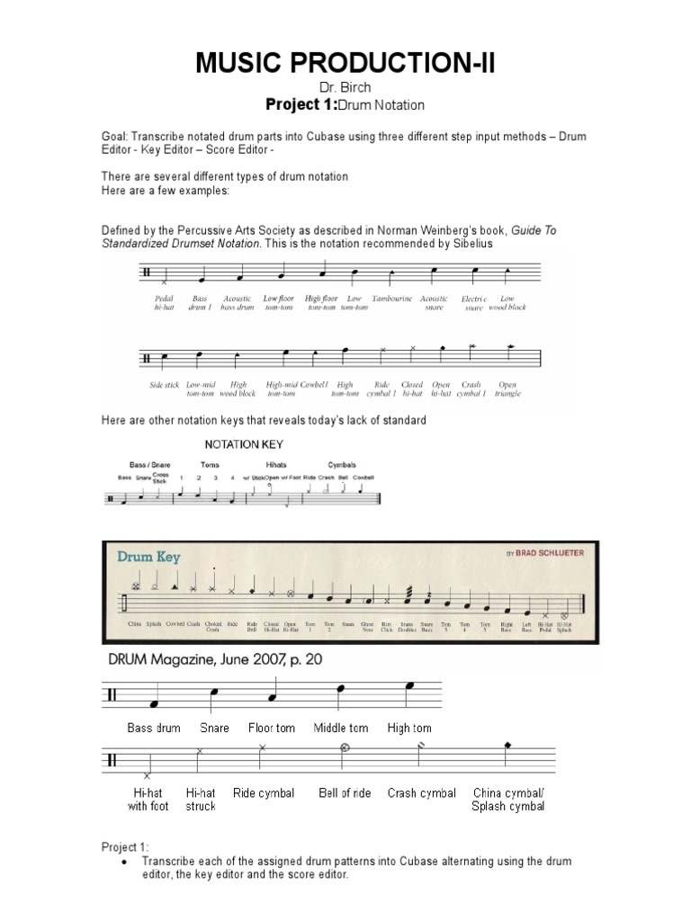 Drum Notation Techniques in Cubase | PDF | Drum Kit | Musical Notation