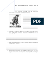 Avaliação Revolução Francesa - 8° Ano