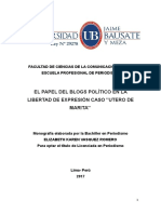 Libertad de expresión política en blogs