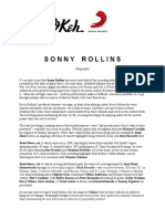 Sonny Rollins 2014 Bio