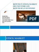 Growth in Stock Market Does Not Indicate Growth of An Economy