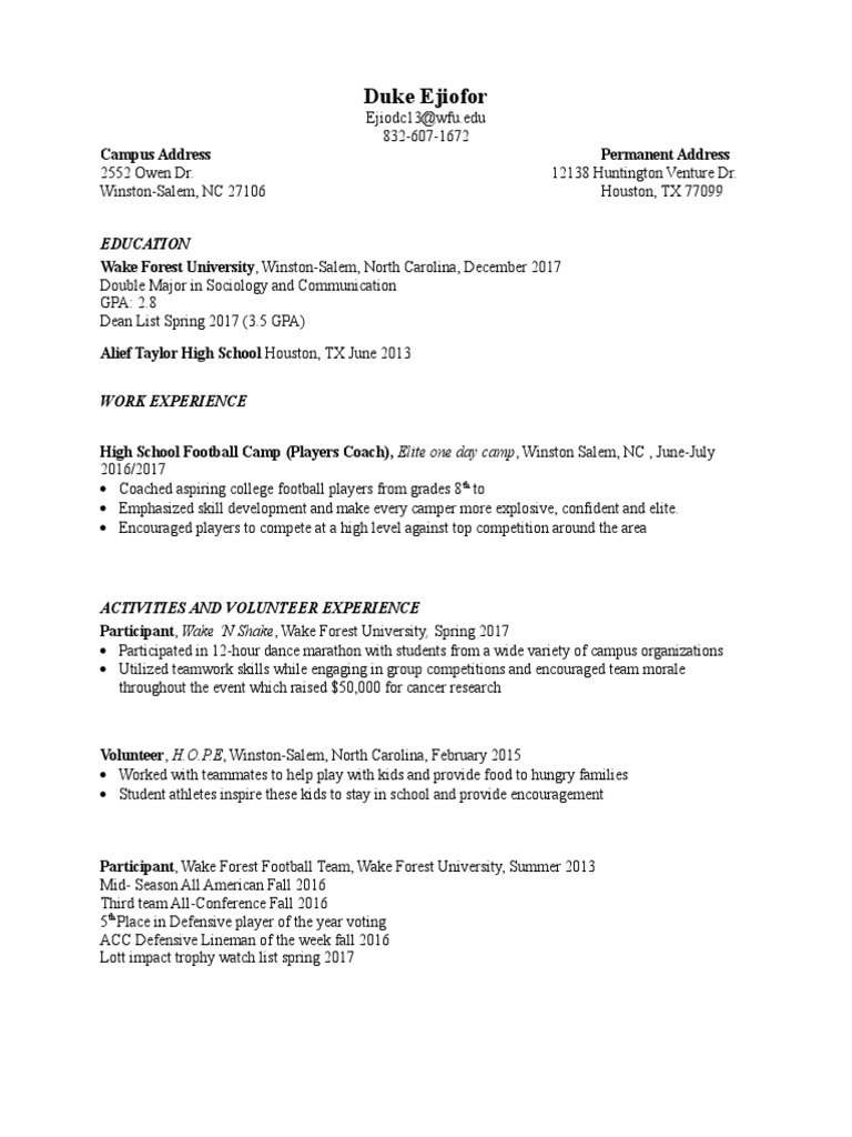 Duke Ejiofor Resume PDF