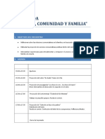 AGENDA 4°JORNADA ESCUELA COMUNIDAD Y FAMILIA