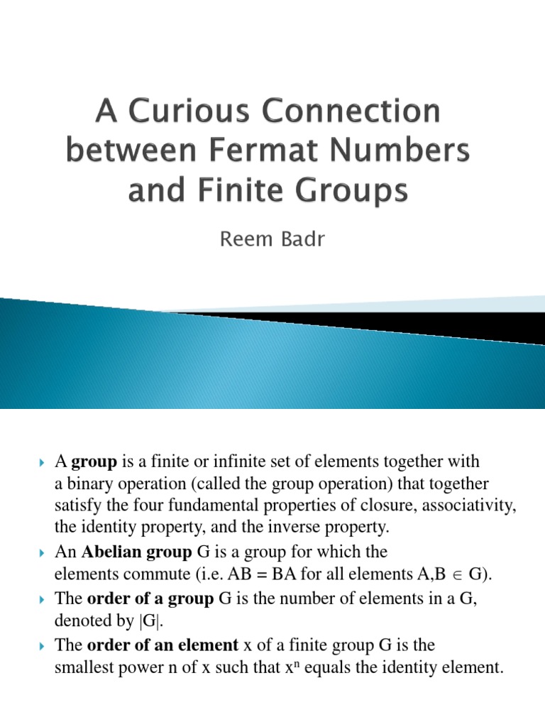 A Curious Connection Between Fermat Numbers and Finite | PDF ...