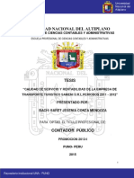 Conza - Mendoza - Saret - Jeseniacalidad de Servicio PDF