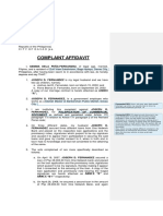Affidavit Complaint Falsification - Fernandez