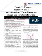 FLT-Grade-11-Physics-Chapter-5,6 and 7-Laws of Motion, Work - Power and Energy and Rotational Motion-SET-1