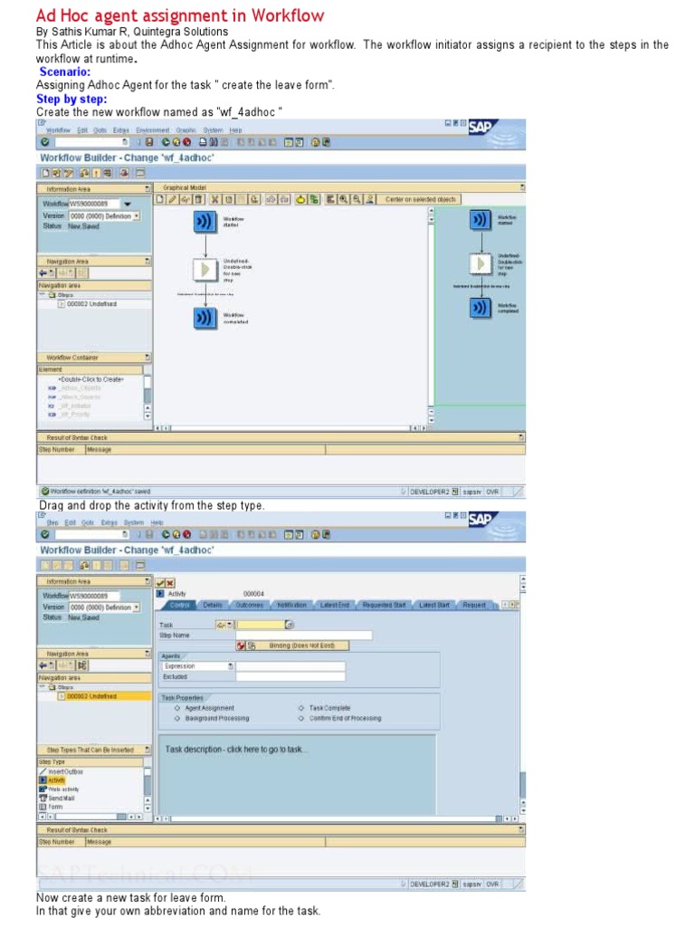 Ad Hoc Agent Assignment in Workflows | PDF