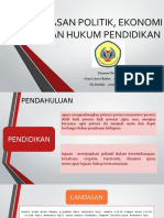 Landasan Politik, Ekonomi Dan Hukum Pendidikan