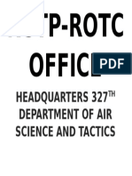 Nstp-Rotc Office: Headquarters 327 Department of Air Science and Tactics