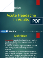 Acute Headache in Adult