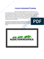 Hortonworks Course Customized Training Program