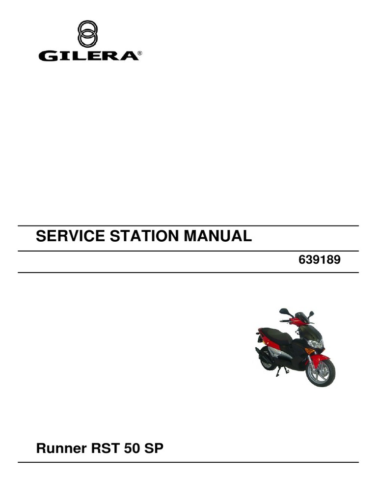 Gilera Runner RST SP servicemanual.pdf | Transmission (Mechanics) | Brake