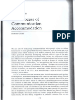 The Process of Communication Accommodation