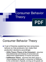 Consumer Behavior Theory - Notes