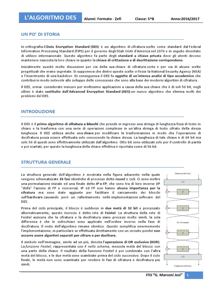 Algoritmo Des | PDF