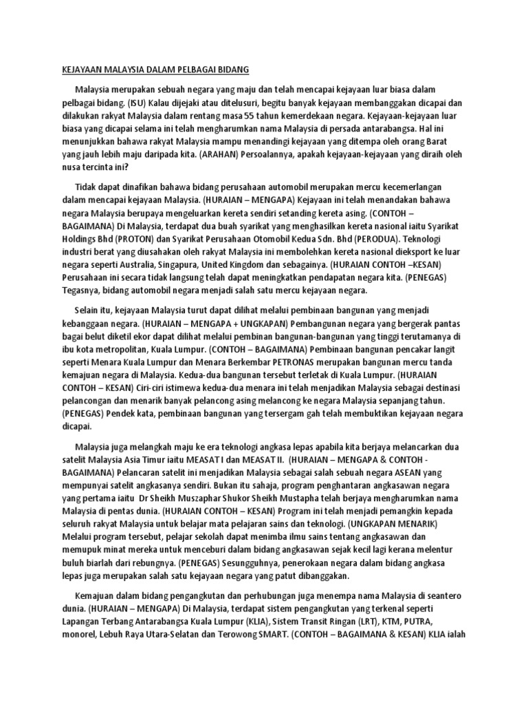 Kejayaan Malaysia Dalam Pelbagai Bidang Pdf
