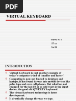 Virtual Keyboard: Vishnu M. K S7 Cs No:29