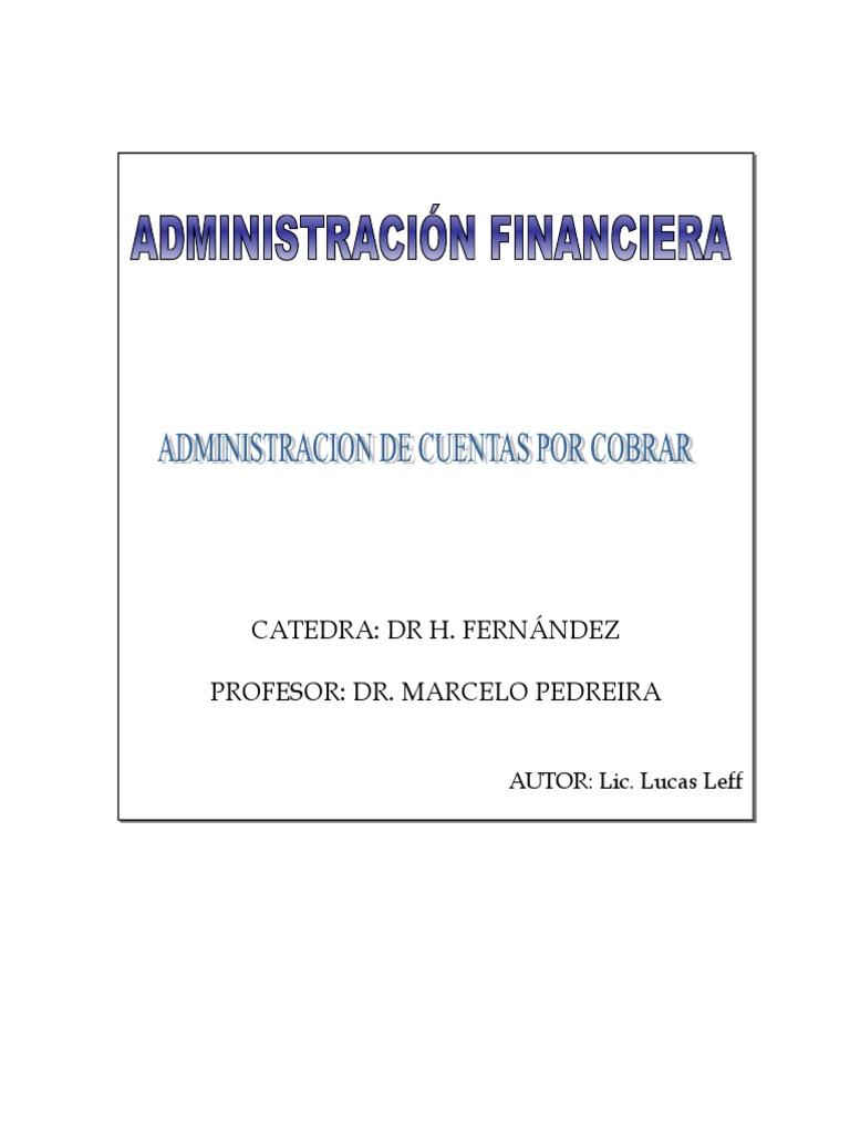 Administracion de Cuentas Por Cobrar | PDF | Compartir (Finanzas ...