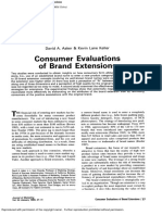 Aaker Keller 1990 Consumer Evaluation of Brand Extension