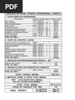 Tabela de Honorarios Profissionais 2017