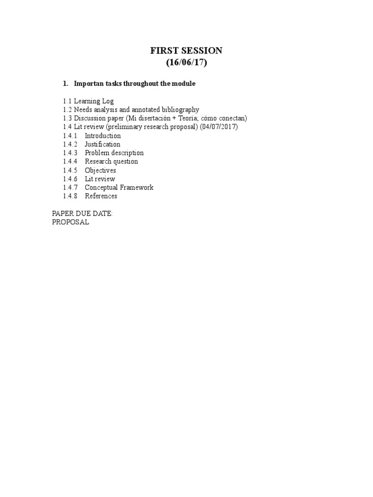 First Session | PDF