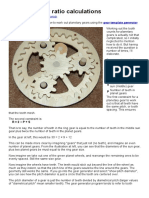 Planetary Gear Ratio Calculations