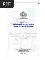 Download Impact of Religious Journals on the Hmar Tribe in Manipur by Hmar SN351579 doc pdf
