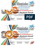 Diploma Olimpiadas 2016