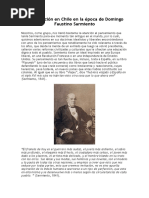La Educación en Chile en La Época de Domingo Faustino Sarmiento
