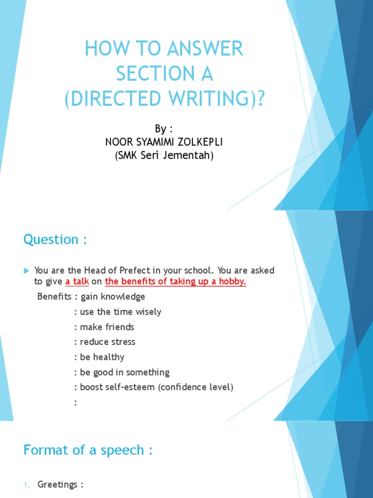 How To Answer Section A | PDF | Communication | Cognition