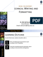 Technical Writing and Formatting