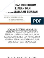 Sjhk3063 Kurikulum Sejarah Dan Pembelajaran Sejarah