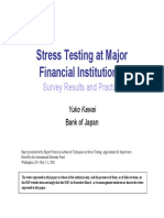 Stress Testing at Major Financial Institutions:: Survey Results and Practice