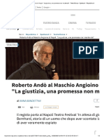 Roberto Andò Al Maschio Angioino Di Nap... Tro - Danza - Spettacoli - Repubblica