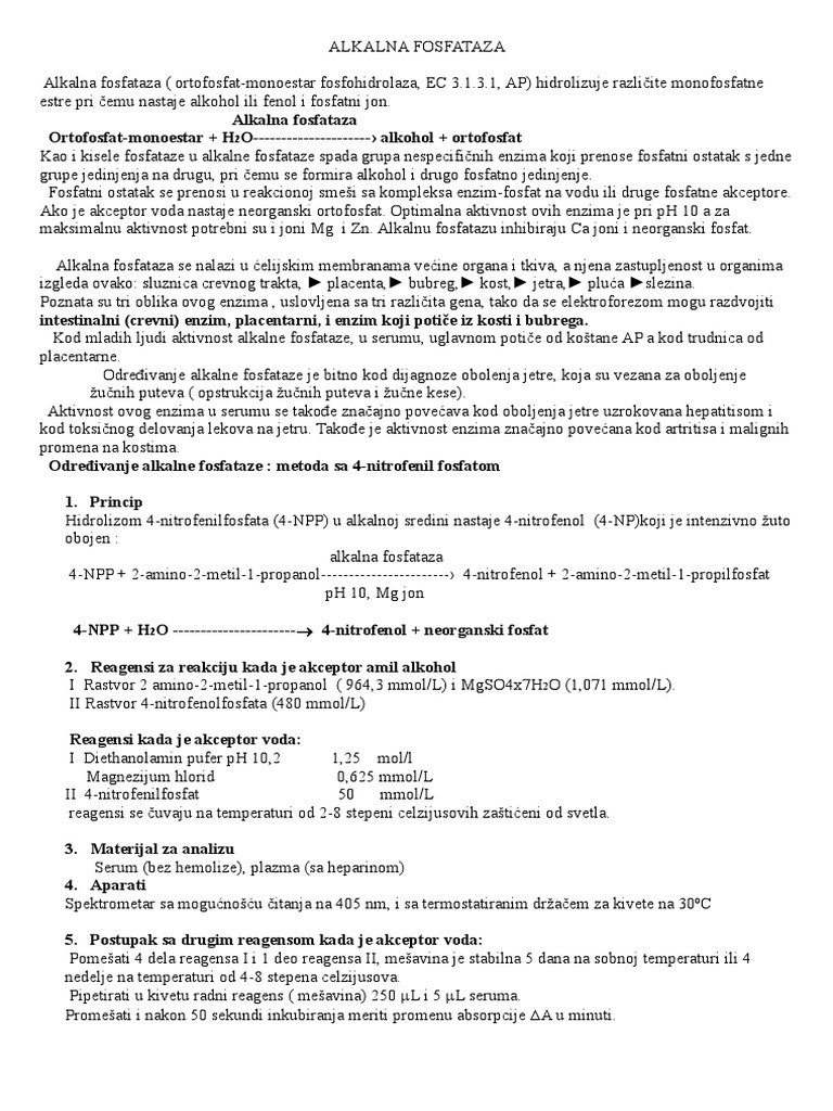 Alkalna Fosfataza | PDF