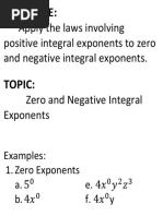 2. Zero and Positive Integral Exponents