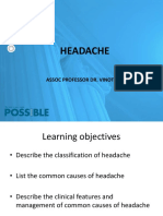 Headache: Assoc Professor Dr. Vinothini