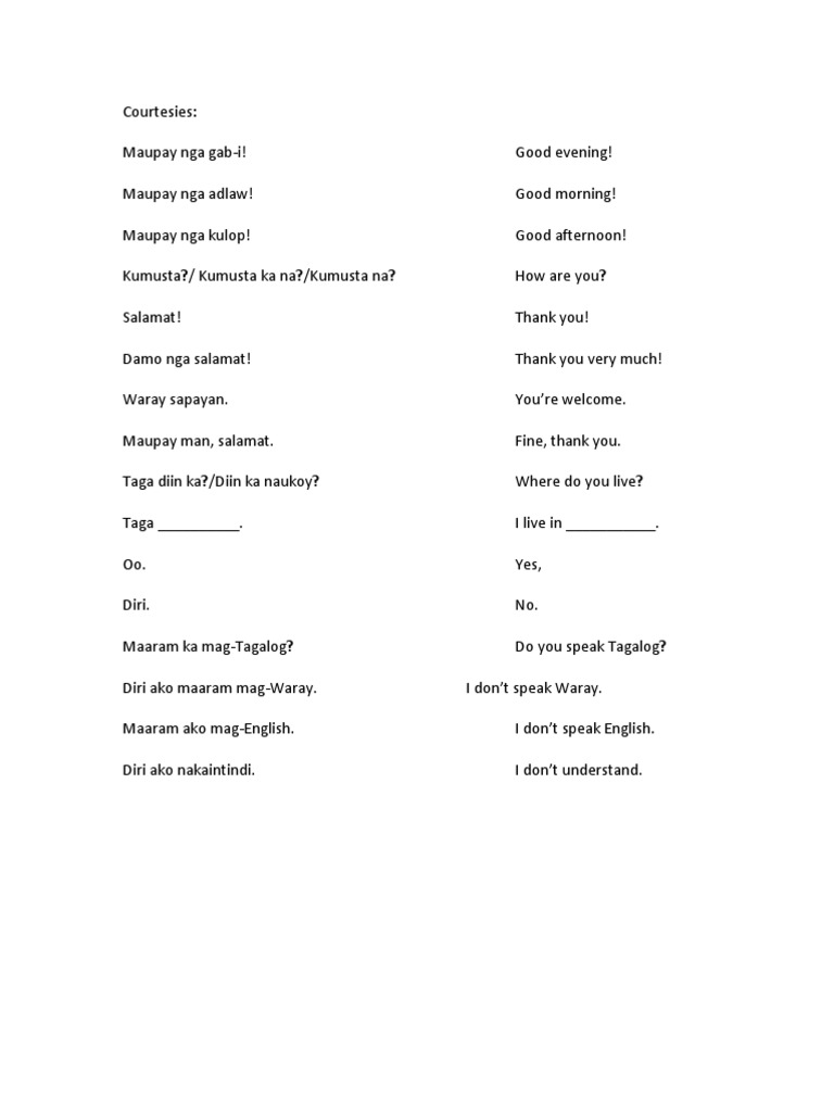 Waray Words | Download Free PDF | Nature